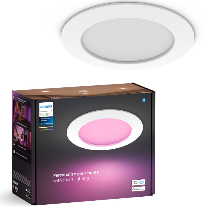 Philips Hue Slim Downlight L 170mm White and Color Ambiance Vit 1-pack i gruppen HJEMMEELEKTRONIK / Lys / Loftslamper hos TP E-commerce Nordic AB (C74718)