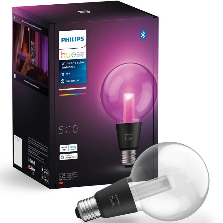 Philips Hue Lightguide Globe 95mm E27 White and Color Ambiance i gruppen HJEMMEELEKTRONIK / Lys / LED lamper hos TP E-commerce Nordic AB (C74724)