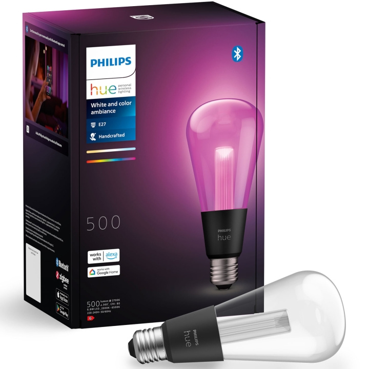 Philips Hue Lightguide Edison ST72 E27 White and Color Ambiance i gruppen HJEMMEELEKTRONIK / Lys / LED lamper hos TP E-commerce Nordic AB (C74727)