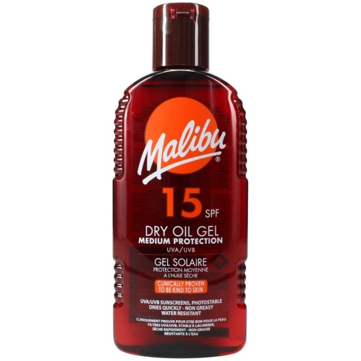 Malibu Sun Dry Oil Gel SPF15 200ml i gruppen SKØNHED & HELSE / Hudpleje / Tanning / Solbeskyttelse hos TP E-commerce Nordic AB (C74754)