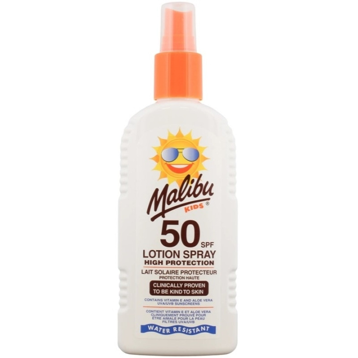 Malibu Kids Lotion Spray SPF50 200ml i gruppen SKØNHED & HELSE / Hudpleje / Tanning / Solbeskyttelse hos TP E-commerce Nordic AB (C74759)