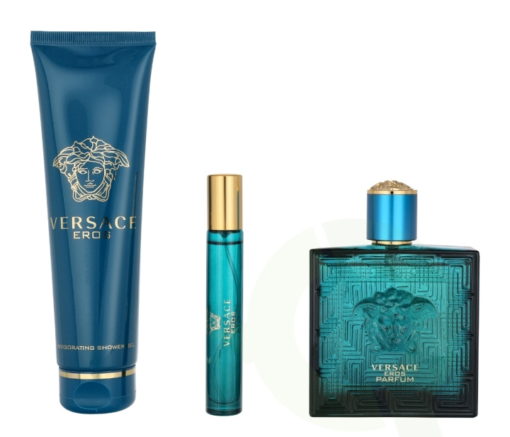 Versace Eros Pour Homme Giftset 260 ml Parfum Spray 100ml/Body & Showergel 150ml/Parfum Spray 10ml i gruppen SKØNHED & HELSE / Gaveæske / Gaveæske til ham hos TP E-commerce Nordic AB (C74800)