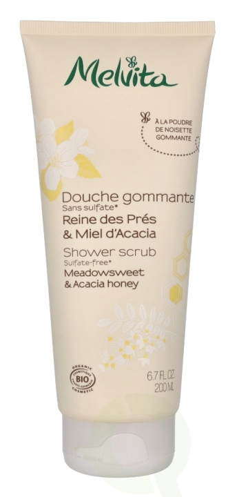 Melvita Shower Scrub 200 ml Meadowsweet & Acacia Honey i gruppen SKØNHED & HELSE / Hudpleje / Kropspleje / Body lotion hos TP E-commerce Nordic AB (C75023)