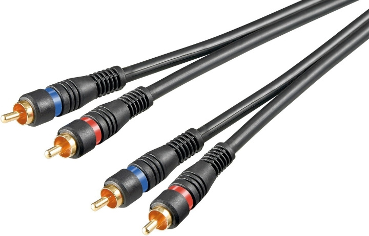 Goobay 2 x RCA - 2 x RCA lydkabel, 0,2 m i gruppen HJEMMEELEKTRONIK / Kabler og adaptere / RCA / Kabler hos TP E-commerce Nordic AB (C75120)