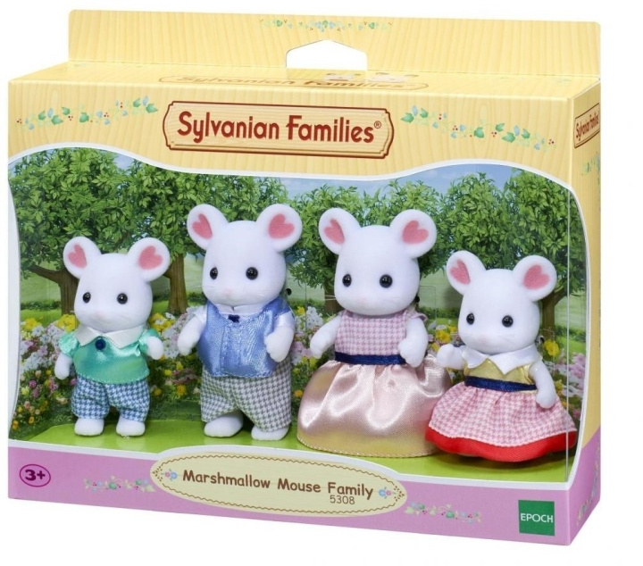 Sylvanian Families Marshmallow Mouse-familie i gruppen LEGETØJ, BØRN & BABY / Legetøj / Docks og tilbehør hos TP E-commerce Nordic AB (C75210)