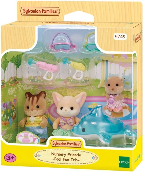 Sylvanian Families Tre i poolen i gruppen LEGETØJ, BØRN & BABY / Legetøj / Docks og tilbehør hos TP E-commerce Nordic AB (C75307)