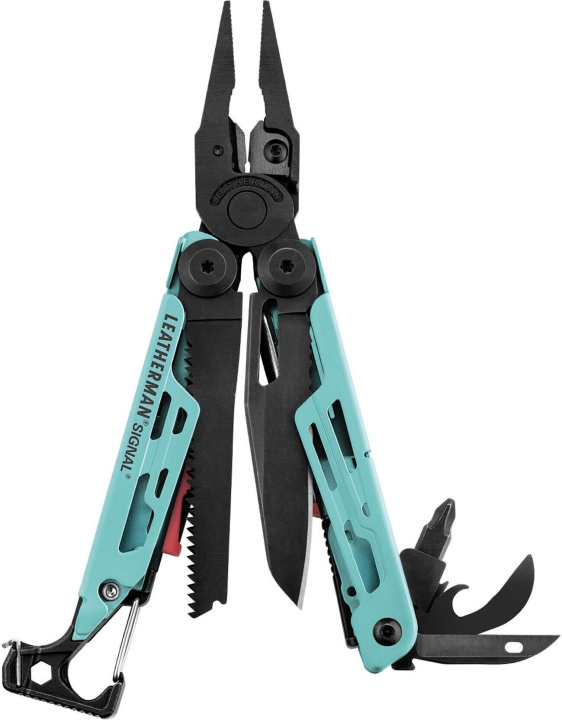 Leatherman Signal multiværktøj i nylonetui, aqua i gruppen SPORT, FRITID & HOBBY / Friluftsliv / Multiværktøj og knive hos TP E-commerce Nordic AB (C75375)