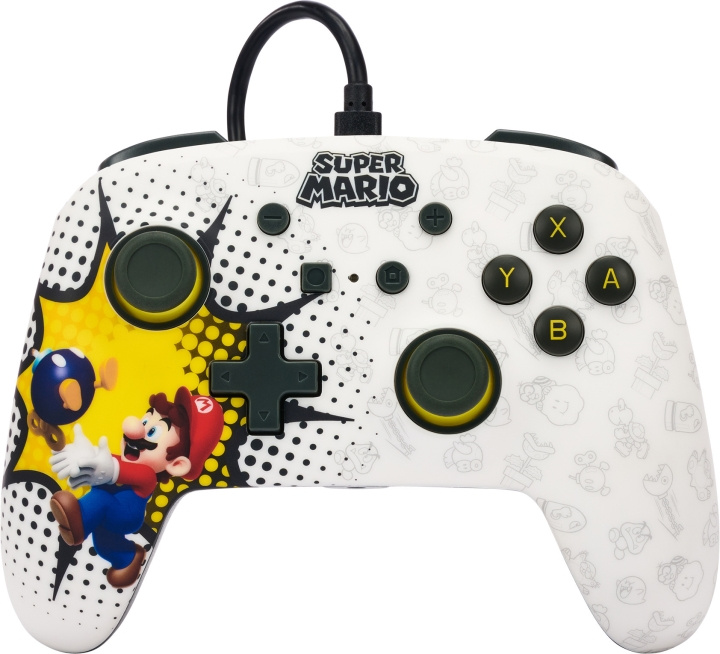 PowerA Enhanced Wired Controller, Bob-omb Blast, Switch i gruppen HJEMMEELEKTRONIK / Spilkonsoller og tilbehør / Nintendo Switch / Tilbehør hos TP E-commerce Nordic AB (C75378)