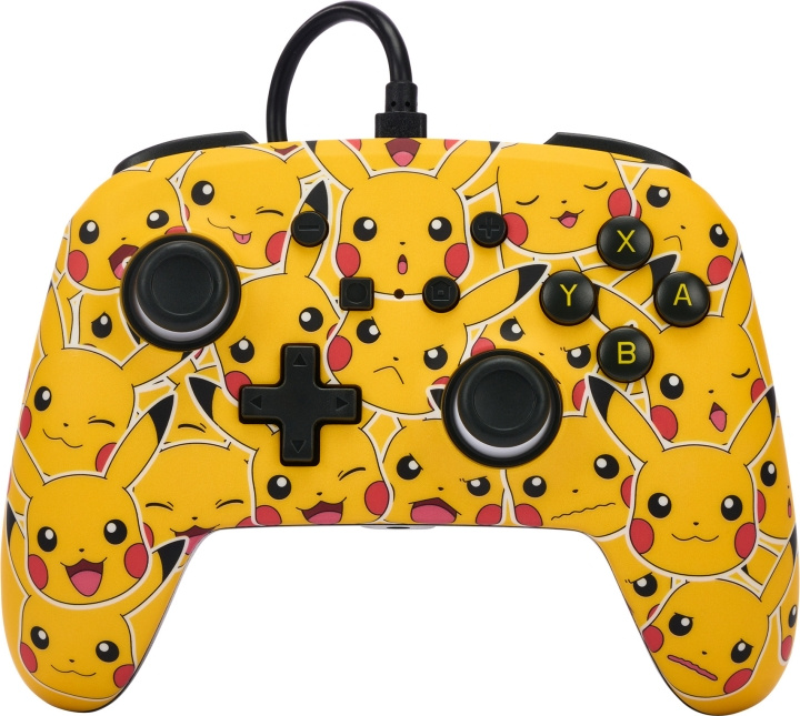 PowerA Enhanced Wired Controller, Pikachu Moods, Switch i gruppen HJEMMEELEKTRONIK / Spilkonsoller og tilbehør / Nintendo Switch / Tilbehør hos TP E-commerce Nordic AB (C75379)