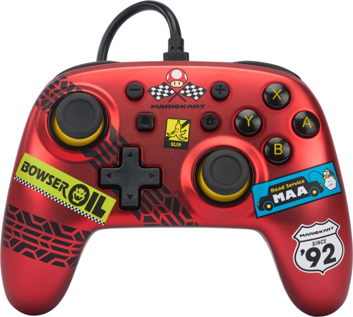 PowerA Nano kablet controller, Mario Kart: Racer Red, Switch i gruppen HJEMMEELEKTRONIK / Spilkonsoller og tilbehør / Nintendo Switch / Tilbehør hos TP E-commerce Nordic AB (C75381)