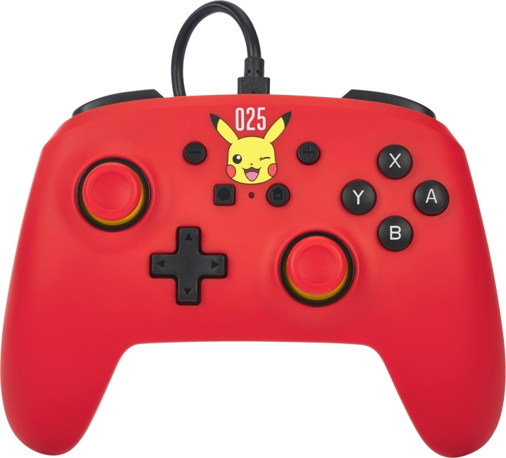 PowerA Controller med ledning, grinende Pikachu, Switch i gruppen HJEMMEELEKTRONIK / Spilkonsoller og tilbehør / Nintendo Switch / Tilbehør hos TP E-commerce Nordic AB (C75387)