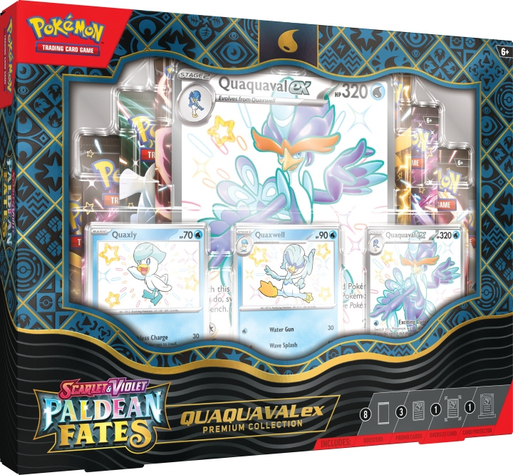 POKEMON Scarlet & Violet 4.5: Paldea Fates Premium Collection samlekortsæt, Quaquaval ex i gruppen LEGETØJ, BØRN & BABY / Legetøj / Legetøj hos TP E-commerce Nordic AB (C75405)