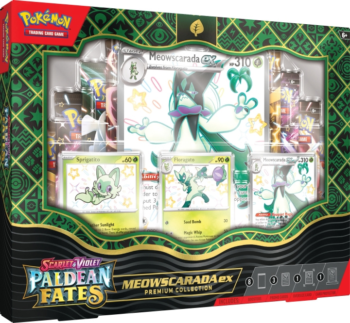 POKEMON Scarlet & Violet 4.5: Paldea Fates Premium Collection samlekortsæt, Meowscarada ex i gruppen LEGETØJ, BØRN & BABY / Legetøj / Legetøj hos TP E-commerce Nordic AB (C75406)