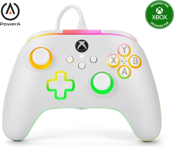 PowerA Lumectra Advantage Wired Controller, hvid, Xbox / PC i gruppen HJEMMEELEKTRONIK / Spilkonsoller og tilbehør / Xbox Series X / Tilbehør hos TP E-commerce Nordic AB (C75411)