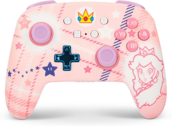 PowerA Enhanced trådløs controller, Princess Peach Plaid, Switch i gruppen HJEMMEELEKTRONIK / Spilkonsoller og tilbehør / Nintendo Switch / Tilbehør hos TP E-commerce Nordic AB (C75425)