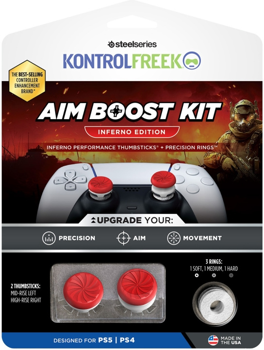 KontrolFreek Aim Boost-sæt - Inferno Edition (PS5) i gruppen HJEMMEELEKTRONIK / Spilkonsoller og tilbehør / Sony PlayStation 5 hos TP E-commerce Nordic AB (C75454)