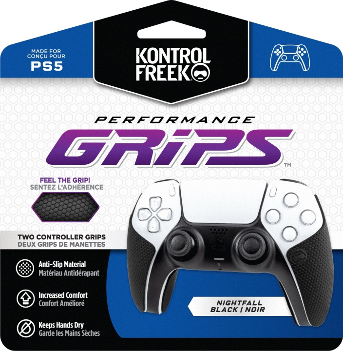 KontrolFreek Performance Grips, sort (PS5) i gruppen HJEMMEELEKTRONIK / Spilkonsoller og tilbehør / Sony PlayStation 5 hos TP E-commerce Nordic AB (C75456)