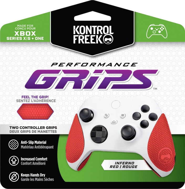 KontrolFreek Performance Grips, rød (Xbox) i gruppen HJEMMEELEKTRONIK / Spilkonsoller og tilbehør / Xbox Series X hos TP E-commerce Nordic AB (C75461)