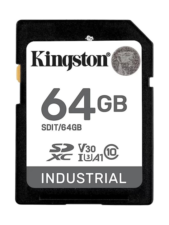 Kingston 64G SDXC Industrial pSLC Class10, UHS-I,U3,V30, A1 SD-Card i gruppen HJEMMEELEKTRONIK / Lagringsmedier / Hukommelseskort / SD/SDHC/SDXC hos TP E-commerce Nordic AB (C75503)