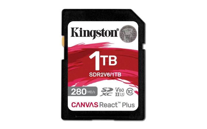 Kingston 1TB Canvas React Plus SDXC UHS-II 280R/150W U3 V60 4K i gruppen HJEMMEELEKTRONIK / Lagringsmedier / Hukommelseskort / SD/SDHC/SDXC hos TP E-commerce Nordic AB (C75516)