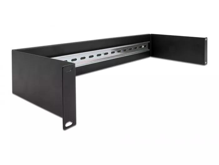 DeLOCK 19″ DIN rail Panel 2U black i gruppen COMPUTERTILBEHØR / Computer Tilbehør / Andet hos TP E-commerce Nordic AB (C75531)