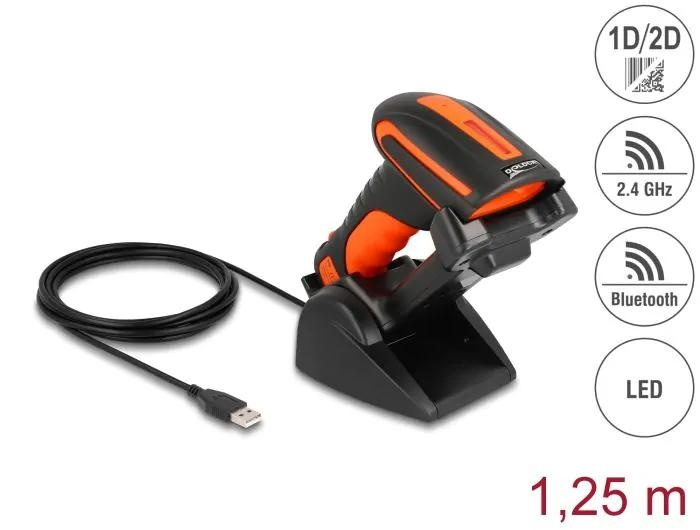 DeLOCK Industrial Barcode Scanner 1D and 2D incl charging station i gruppen COMPUTERTILBEHØR / Computer Tilbehør / Stregkodelæsere hos TP E-commerce Nordic AB (C75532)