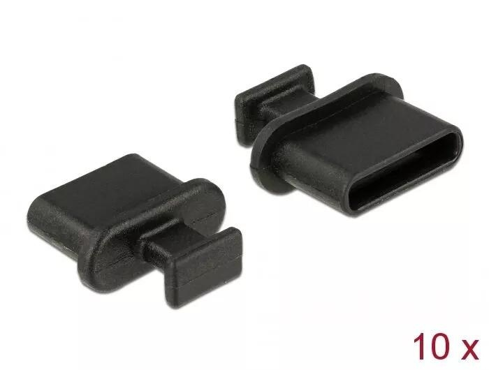 DeLOCK Dust Cover for USB Type-C™ female with grip 10 pieces black i gruppen COMPUTERTILBEHØR / Computer Tilbehør / Andet hos TP E-commerce Nordic AB (C75537)