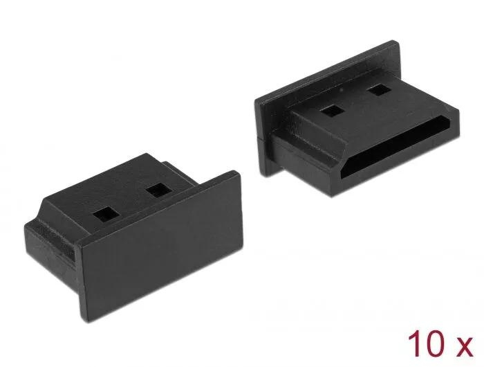 DeLOCK Dust Cover for HDMI A female without grip 10 pieces black i gruppen COMPUTERTILBEHØR / Computer Tilbehør / Andet hos TP E-commerce Nordic AB (C75539)