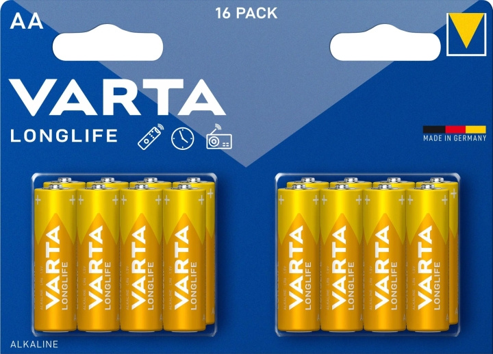 Varta Longlife AA 16 Pack (Ch) i gruppen HJEMMEELEKTRONIK / Batterier og opladere / Batterier / AA hos TP E-commerce Nordic AB (C75563)