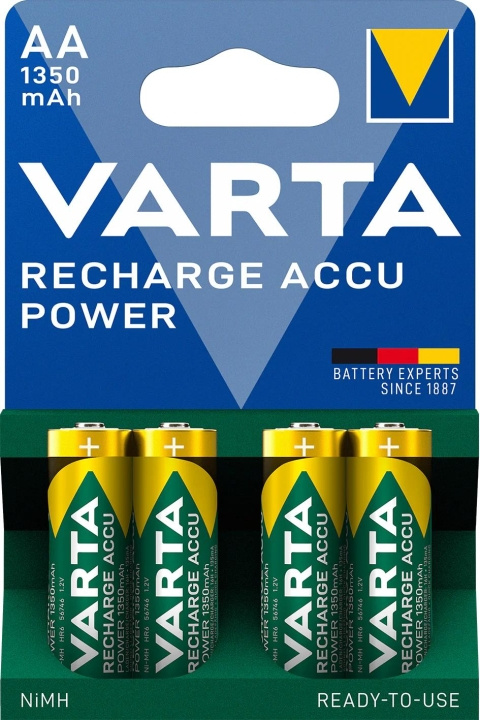 Varta Recharge Charge Accu Power AA 1350mAh 4 Pack i gruppen HJEMMEELEKTRONIK / Batterier og opladere / Batterier / AA hos TP E-commerce Nordic AB (C75565)