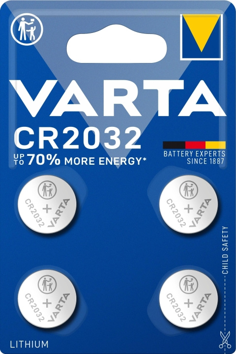 Varta CR2032 Lithium Coin 4 Pack i gruppen HJEMMEELEKTRONIK / Batterier og opladere / Batterier / Knapcelle hos TP E-commerce Nordic AB (C75568)