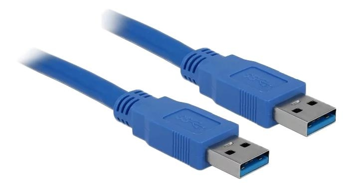 DeLOCK Cable USB 3.0 Type-A male > USB 3.0 Type-A male 0.5 m blue i gruppen COMPUTERTILBEHØR / Kabler og adaptere / USB / USB-A / Kabler hos TP E-commerce Nordic AB (C75647)