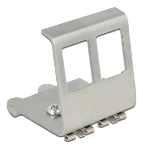 DeLOCK Keystone Metal Mounting 2 Port for DIN rail i gruppen COMPUTERTILBEHØR / Computer Tilbehør / Andet hos TP E-commerce Nordic AB (C75653)