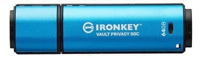 Kingston 64GB USB-C IronKey Vault Privacy 50C AES-256 Encrypted i gruppen HJEMMEELEKTRONIK / Lagringsmedier / USB-flash drev / Type C hos TP E-commerce Nordic AB (C75665)