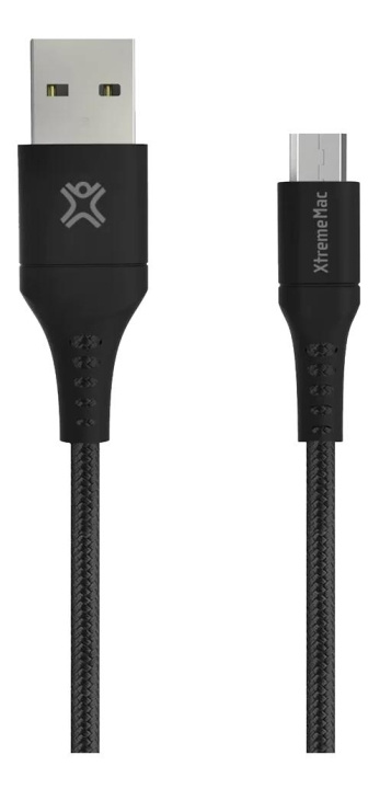 XtremeMac Premium braided micro-usb, 2m, black i gruppen SMARTPHONES & TABLETS / Opladere og kabler / Kabler / Kabler Type C hos TP E-commerce Nordic AB (C75674)