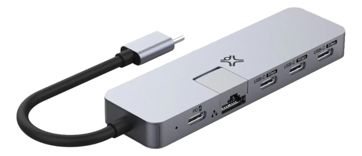 XtremeMac Hub USB-C max pro, 5 ports (3* usb-c, usb-c pd, ethernet rj4 i gruppen COMPUTERTILBEHØR / Computer Tilbehør / USB-hubs hos TP E-commerce Nordic AB (C75681)