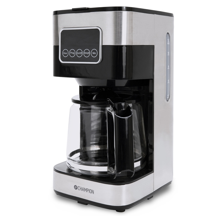 Champion Kaffebryggare Digital 12-koppar/1,5L KB400 Rostfri i gruppen HJEM, HUS & HAVE / Husholdningsapparater / Kaffe og espresso / Kaffemaskiner hos TP E-commerce Nordic AB (C75705)