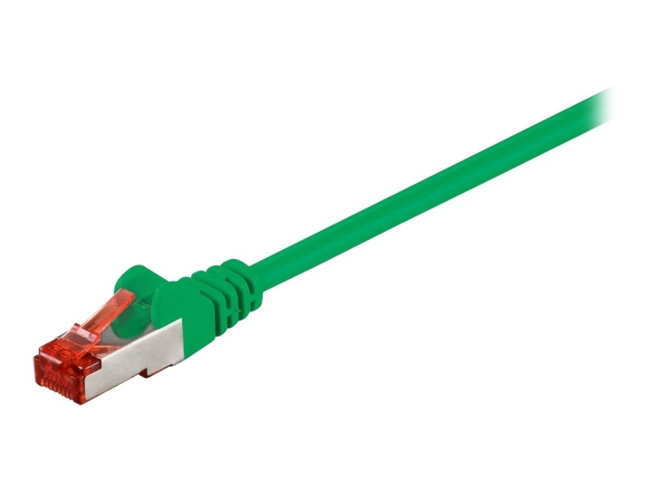 Goobay CAT 6 S/FTP CU 1m Green i gruppen COMPUTERTILBEHØR / Kabler og adaptere / Netværkskabler / Cat6 hos TP E-commerce Nordic AB (C75751)