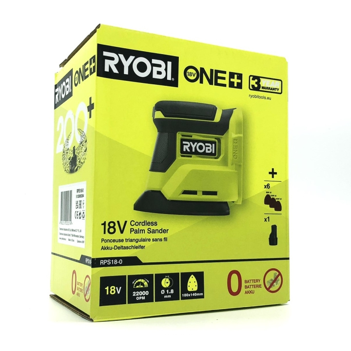 Ryobi One+ RPS18-0 Deltasliber Uden batteri Intet batteri i gruppen HJEM, HUS & HAVE / Værktøj / Slibemaskiner hos TP E-commerce Nordic AB (C75772)