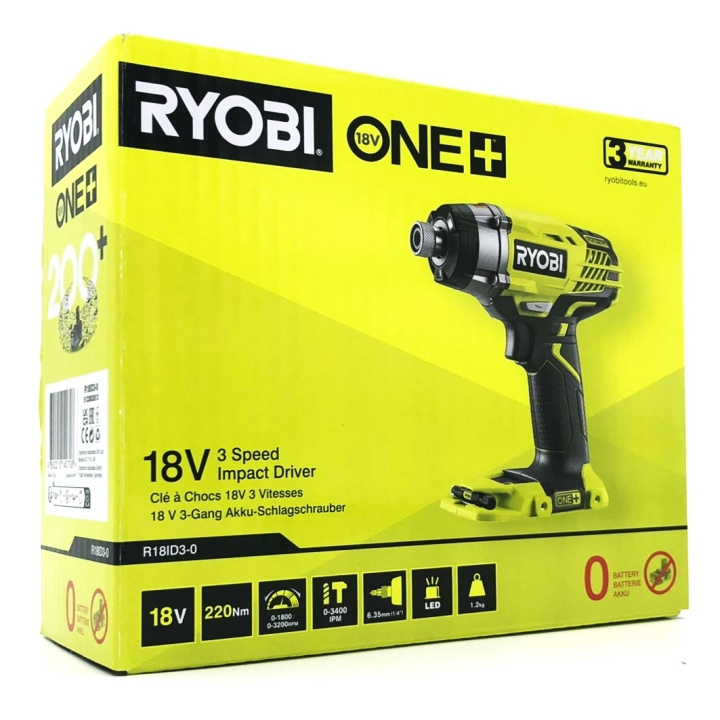 Ryobi One+ R18ID3-0 Slagboremaskine Uden batteri Intet batteri 1/4 unbrakosokkel i gruppen HJEM, HUS & HAVE / Værktøj / Boremaskiner hos TP E-commerce Nordic AB (C75781)