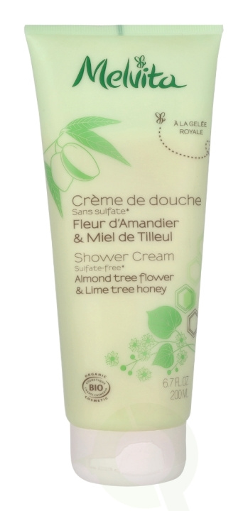 Melvita Shower Cream - Almond Flower&Lime Honey 200 ml i gruppen SKØNHED & HELSE / Hudpleje / Kropspleje / Bad & brusecreme hos TP E-commerce Nordic AB (C75995)