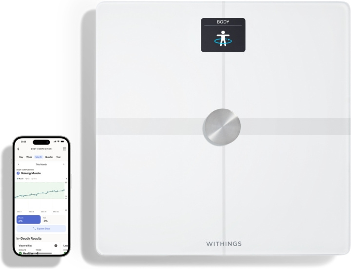 Withings Body Smart Hvid kropsanalysevægt med wifi-forbindelse i gruppen SKØNHED & HELSE / Helse / Badevægte hos TP E-commerce Nordic AB (C76128)