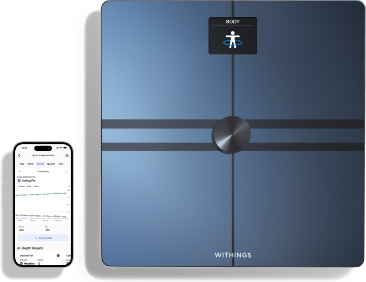 Withings Body Comp Black kropsanalysevægt med wifi-forbindelse i gruppen SKØNHED & HELSE / Helse / Badevægte hos TP E-commerce Nordic AB (C76130)