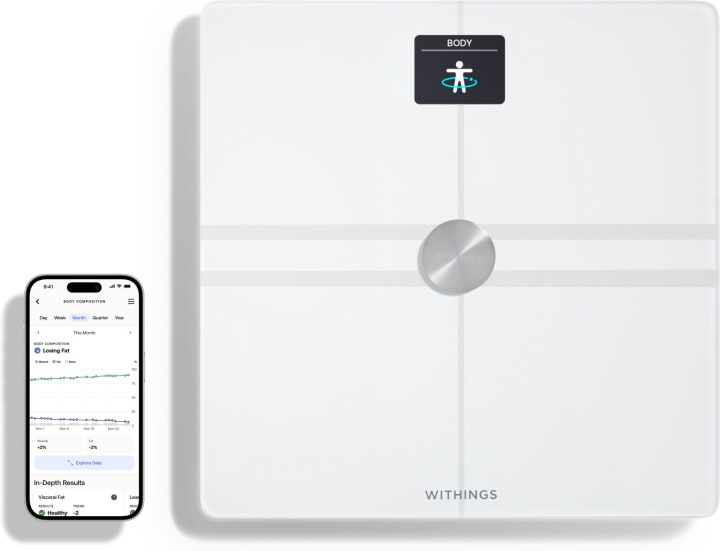 Withings Body Comp White kropsanalysevægt med wifi-forbindelse i gruppen SKØNHED & HELSE / Helse / Badevægte hos TP E-commerce Nordic AB (C76131)