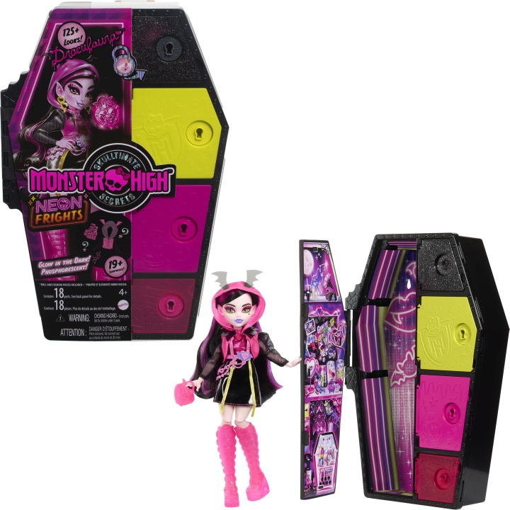 Monster High Skulltimate Secrets: Neon Frights Draculaura - modedukke i gruppen LEGETØJ, BØRN & BABY / Legetøj / Docks og tilbehør hos TP E-commerce Nordic AB (C76161)