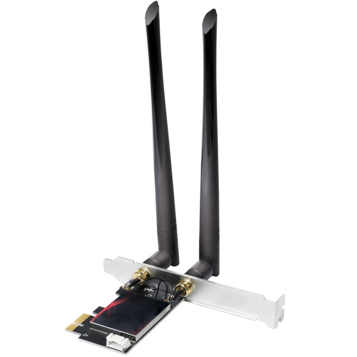 LogiLink PCI Express-kort Wifi 6E-adapter AX5400 + BT 5.2 i gruppen COMPUTERTILBEHØR / Netværk / Netværkskort / PCI Express Wireless hos TP E-commerce Nordic AB (C76287)