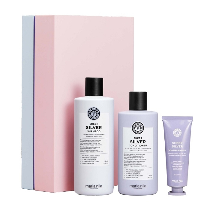 Maria Nila Giftset Maria Nila Sheer Silver Beauty Box i gruppen SKØNHED & HELSE / Hår og styling / Hårpleje / Hårfarve / Sølv shampoo hos TP E-commerce Nordic AB (C76291)