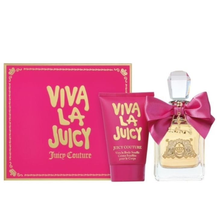 Juicy Couture Giftset Juicy Couture Viva La Juicy Edp 100ml + Body Souffle 125ml i gruppen SKØNHED & HELSE / Gaveæske / Gaveæske til hende hos TP E-commerce Nordic AB (C76293)