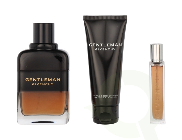 Givenchy Gentleman Reservee Privee Giftset 187.5 ml Edp Spray 100ml/Edp Spray 12,5ml/Shower Gel 75ml i gruppen SKØNHED & HELSE / Gaveæske / Gaveæske til ham hos TP E-commerce Nordic AB (C76395)