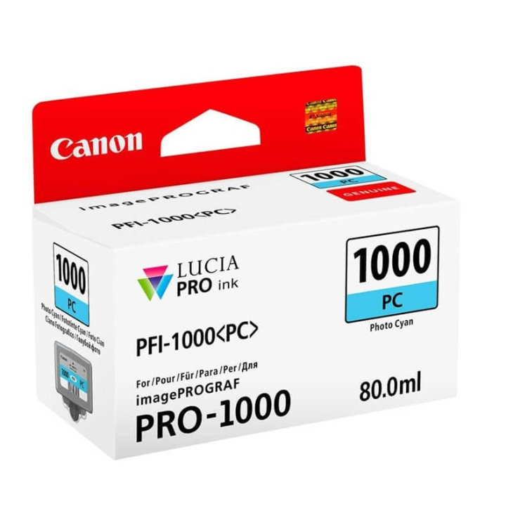 Canon Ink 0550C001 PFI-1000 Photo Cyan i gruppen COMPUTERTILBEHØR / Printere og tilbehør / Blæk og toner / Blækpatroner / Canon hos TP E-commerce Nordic AB (C76479)